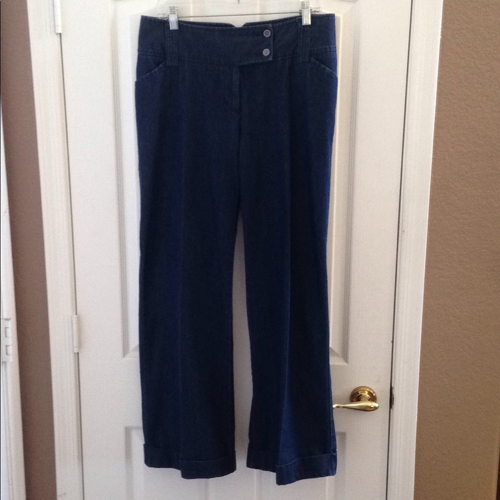 FINAL MARKDOWN Ladies' Cato Dark Wash Cuffed Jeans w/V-Back 12